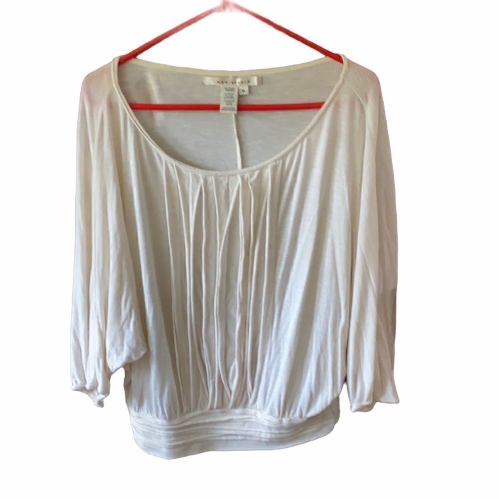 Max Studio Cream Top Size M - Picture 5 of 6